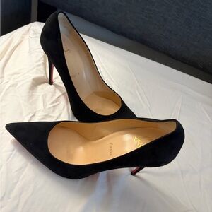 Christian Louboutin Black Suede Heels